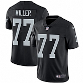 Nike Men & Women & Youth Raiders 77 Kolton Miller Black NFL Vapor Untouchable Limited Jersey,baseball caps,new era cap wholesale,wholesale hats